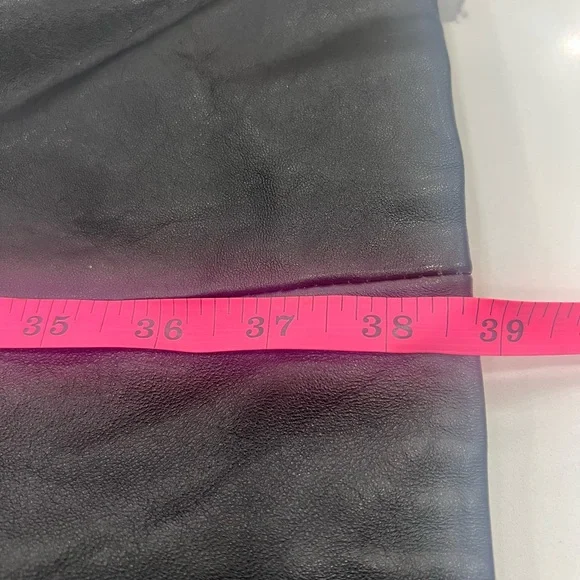 Black Leather Nora button down trench - Picture 7 of 15